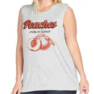 Eighty Eight Graphic Muscle Tee Pretty As A Peach Size 1X
